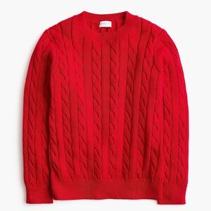 Crewcuts Red Cable Knit Sweater
